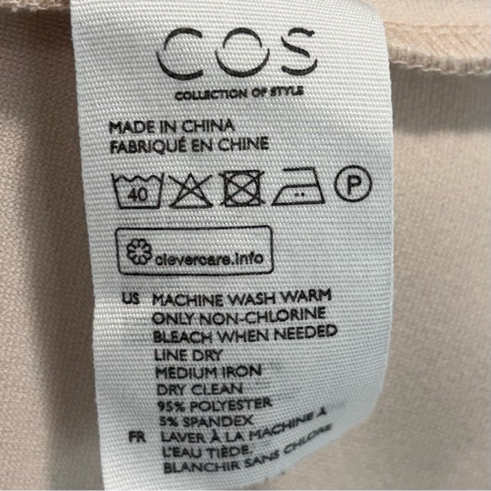 COS cream cross-cowl neck top - Picture 8 of 8